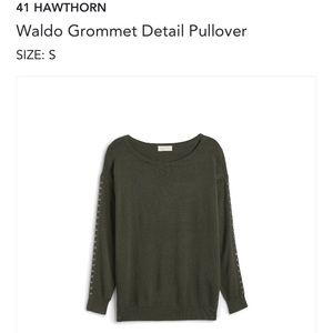 Waldo Grommet Detail Pullover - Olive